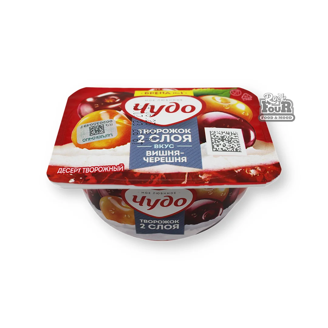 Curd dessert "Chudo" cherry-cherry 4% 100g